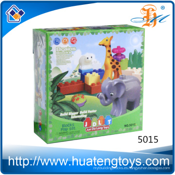 Nuevo juguete animal de los bloques huecos de los niños DIY de la educación 17PCS